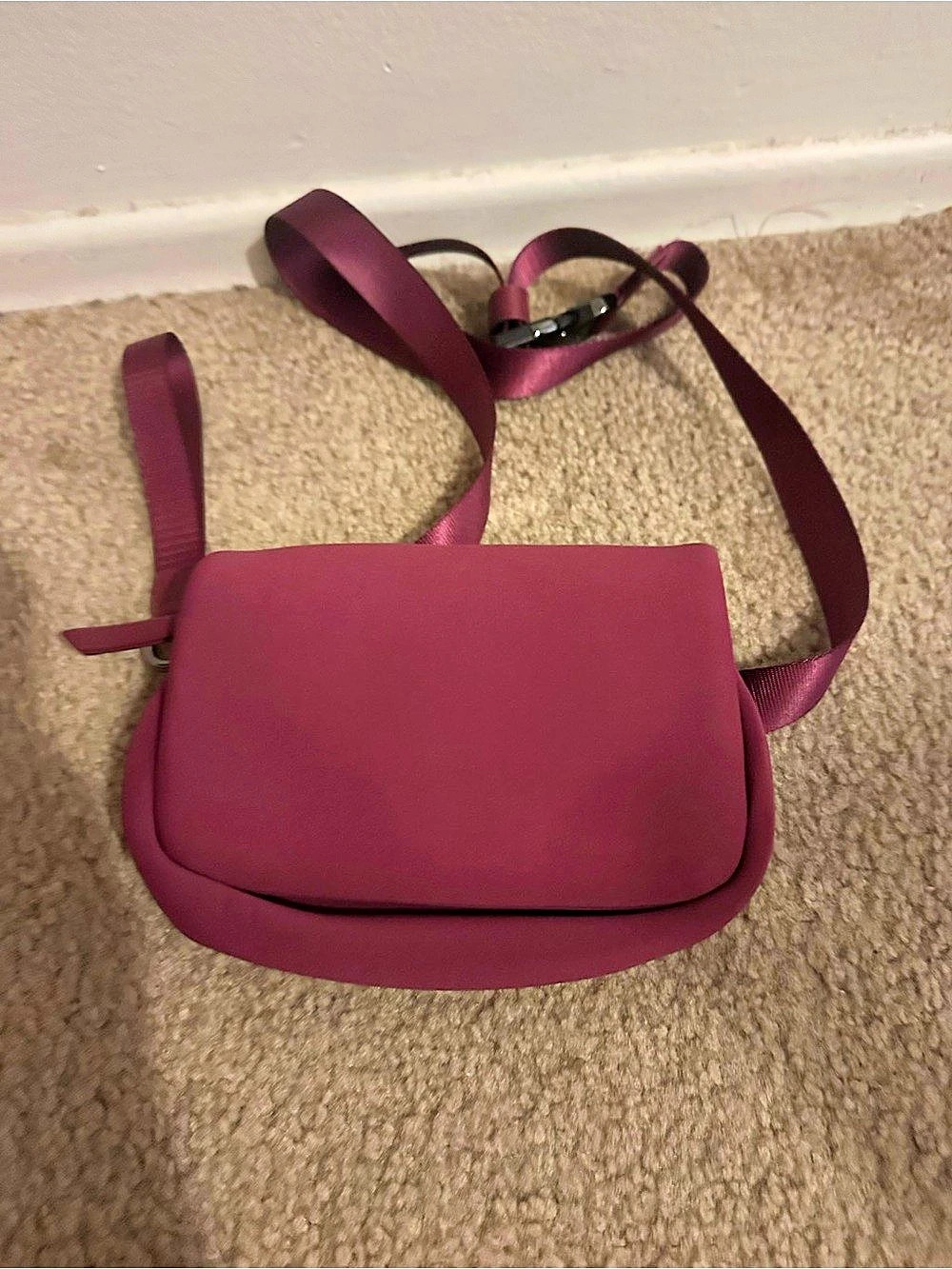 Neoprene Bag Burgundy Convertible Crossbody Bag
